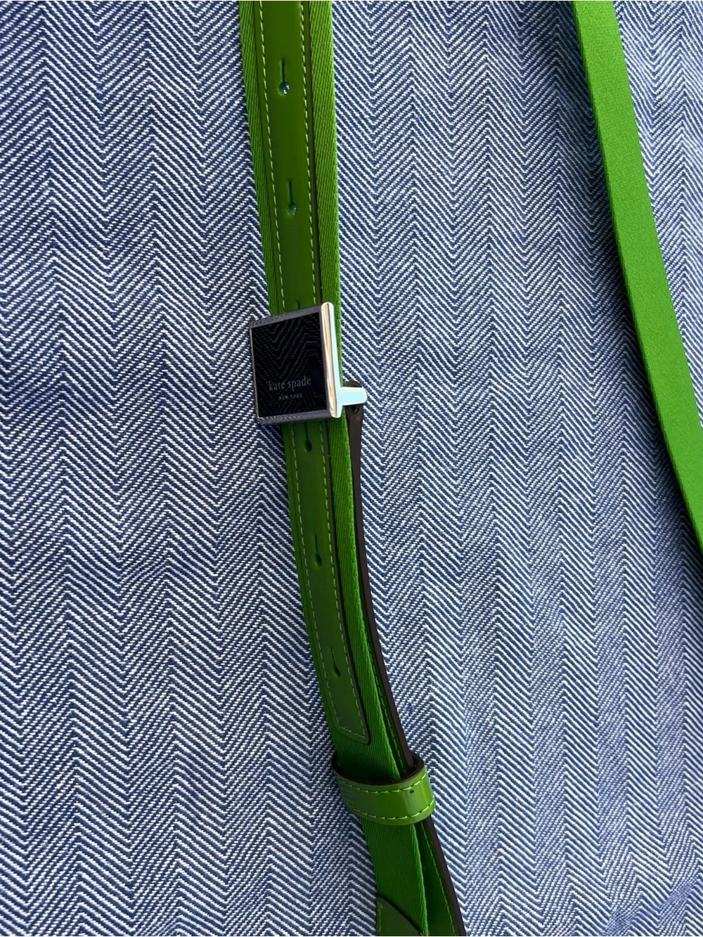 Kate Spade Green Leather and Nylon Crossbody Bag
